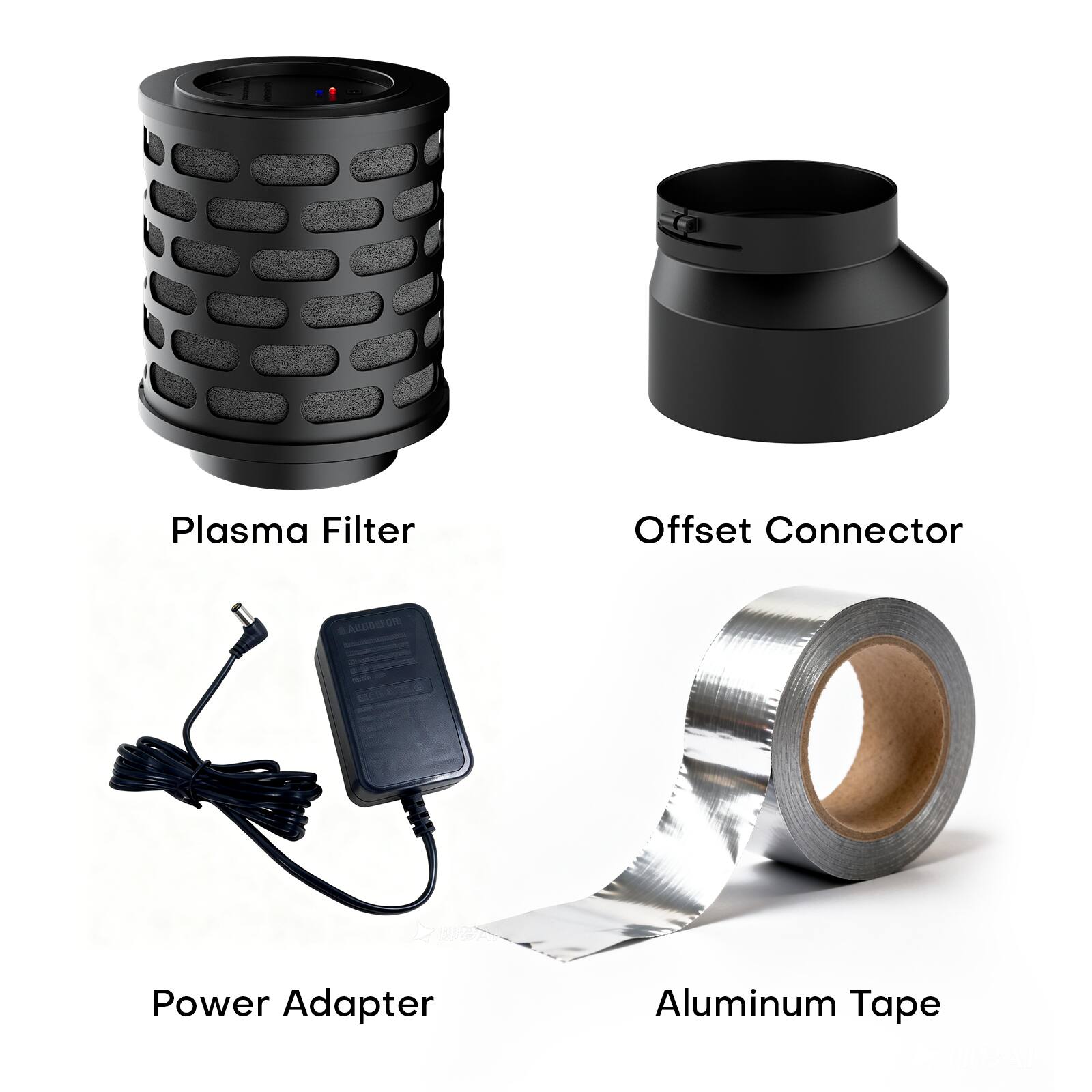 Plasma Filter  
Offset Connector  
Power Adapter  
Aluminum Tape