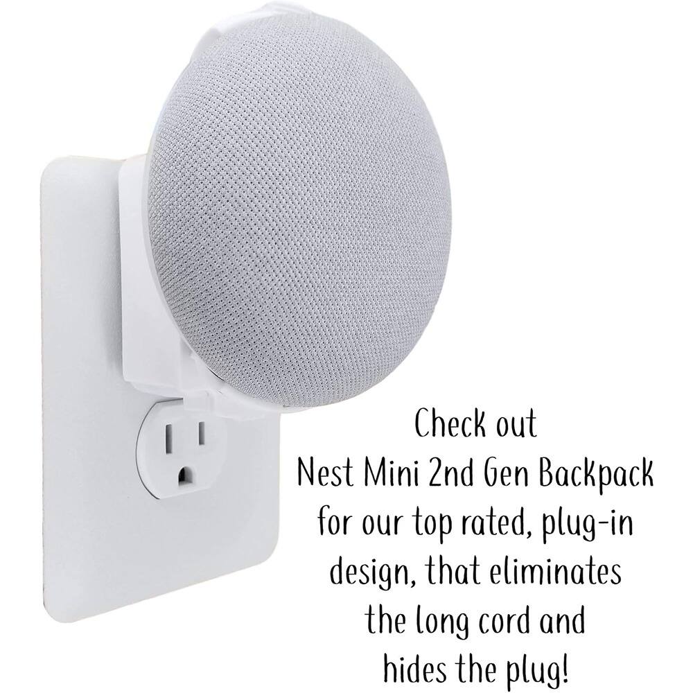 Check out Nest Mini 2nd Gen Backpack for our top-rated, plug-in design that eliminates the long cord and hides the plug!