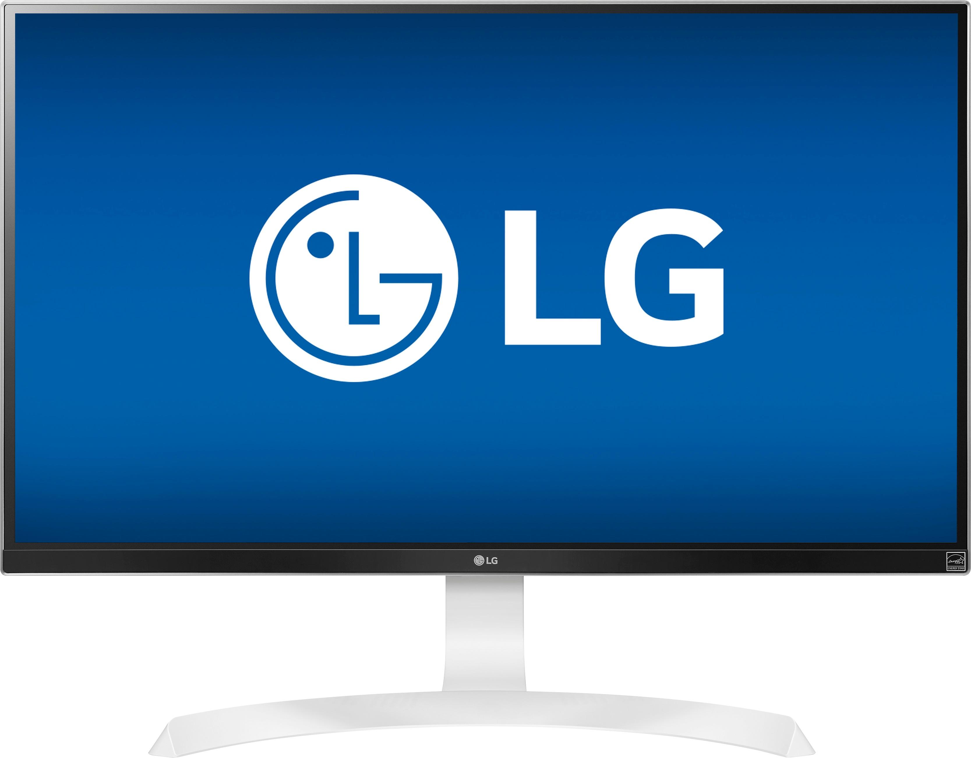 LG - 27" IPS LED 4K UHD FreeSync Monitor - Black/white