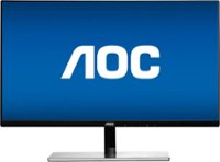 Front Zoom. AOC - 21.5" IPS LED FHD Monitor - Black & silver.