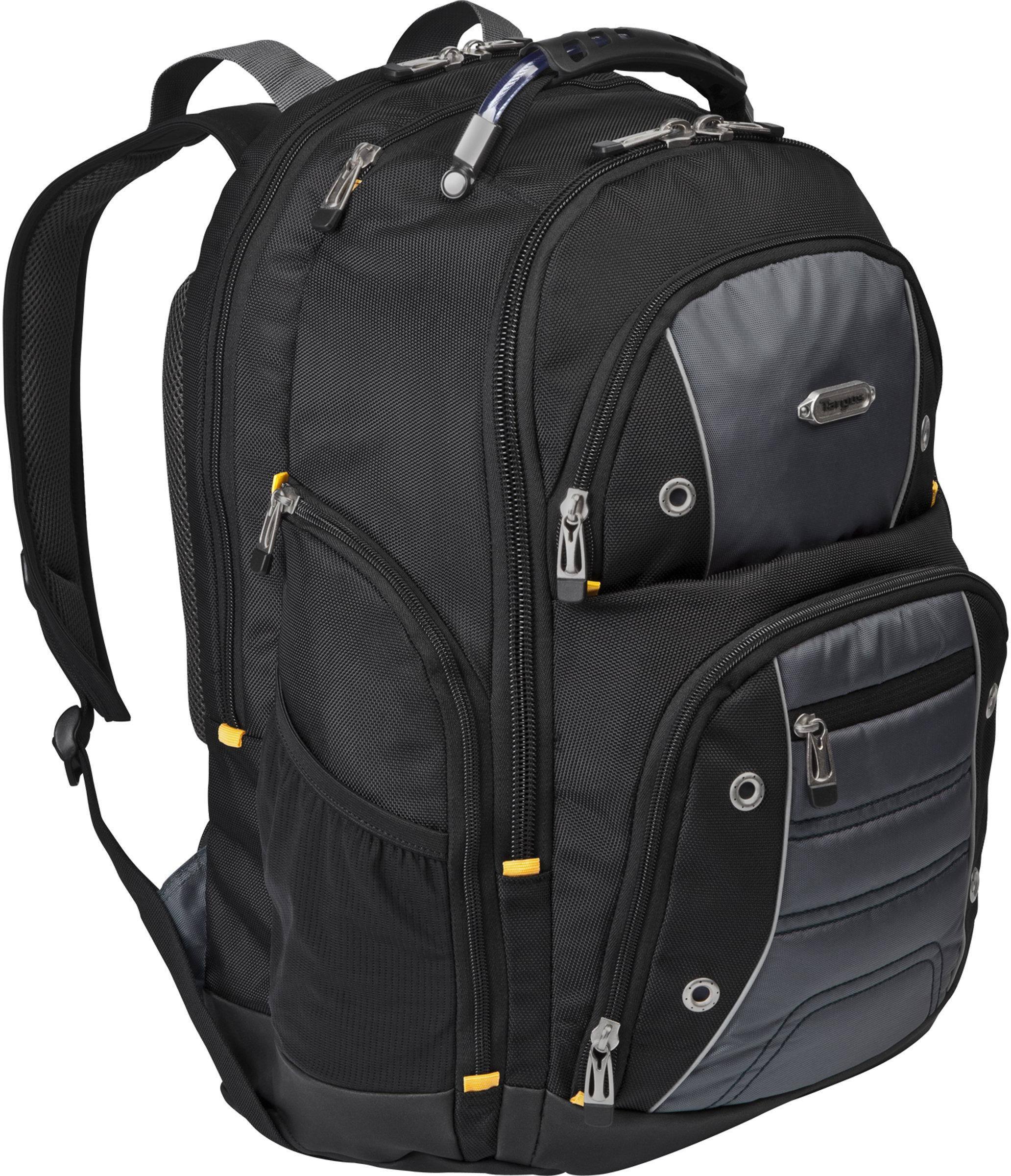 Alt View 11. Targus - Drifter II Laptop Backpack - Gray with yellow trim.