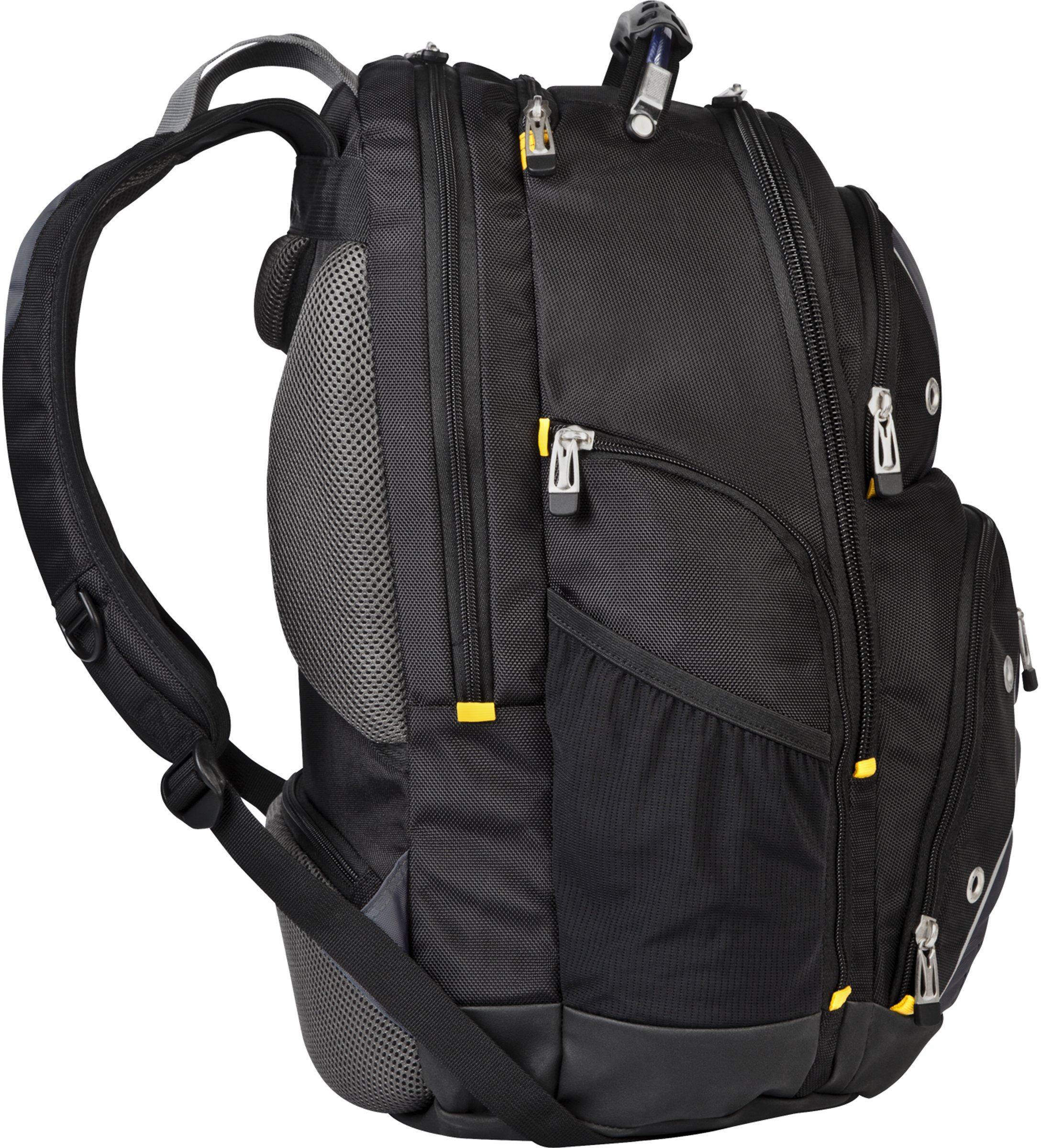 Alt View 14. Targus - Drifter II Laptop Backpack - Gray with yellow trim.