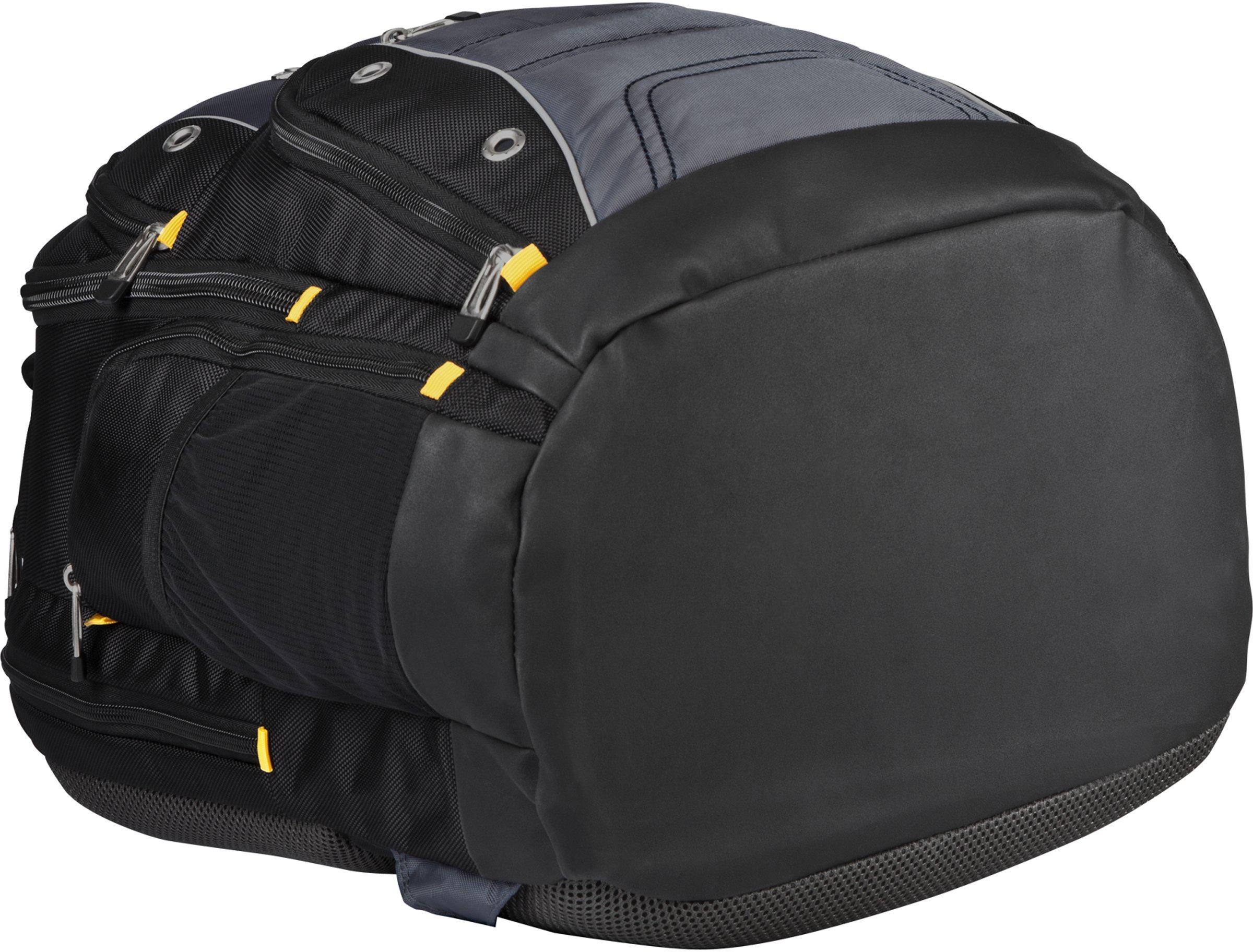 Alt View 17. Targus - Drifter II Laptop Backpack - Gray with yellow trim.