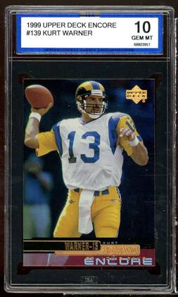Kurt Warner Rookie Card 1999 Upper Deck Encore #139 ISA 10 GEM MT