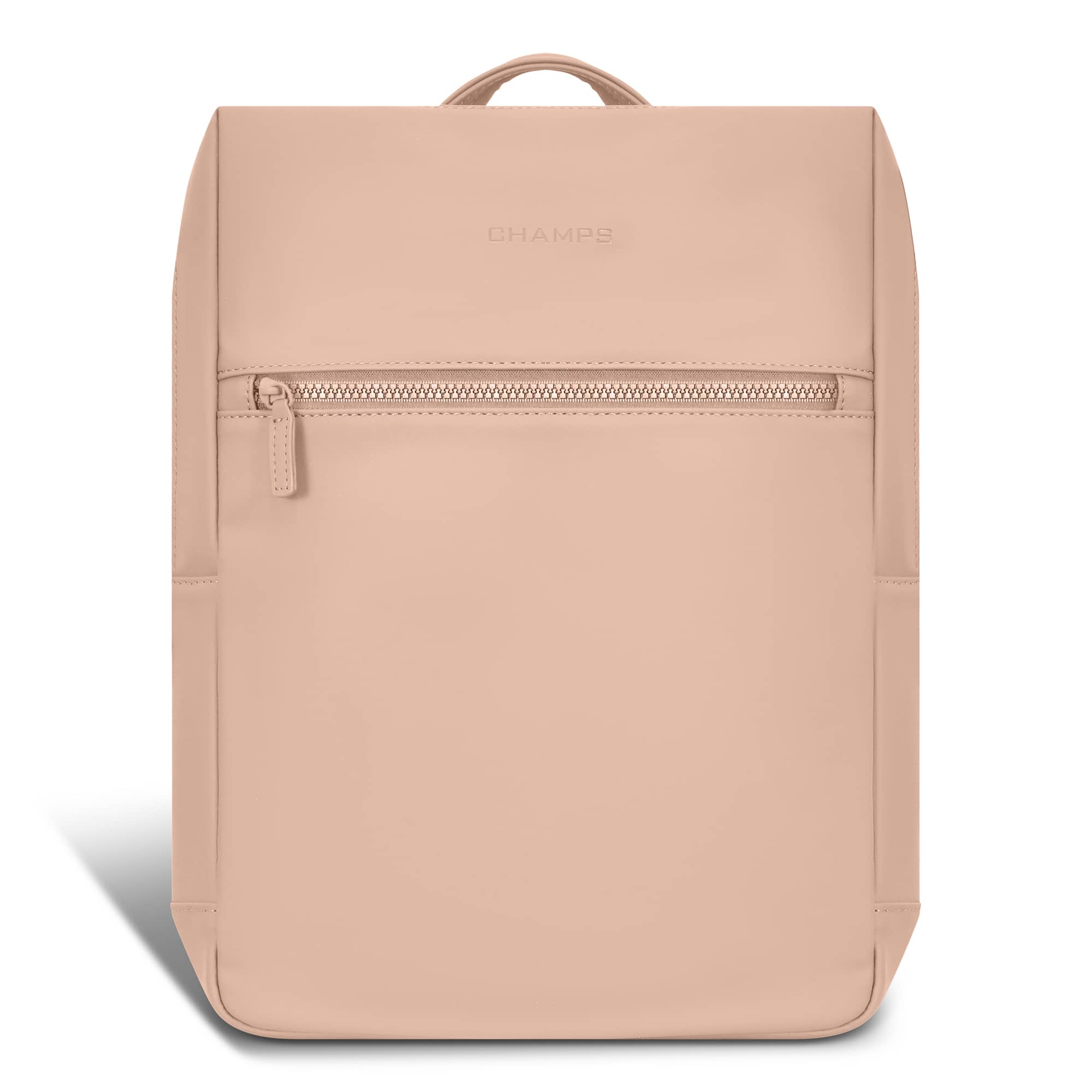 Front. Champs - Onyx Collection - Modern II Laptop Backpack - Nude.