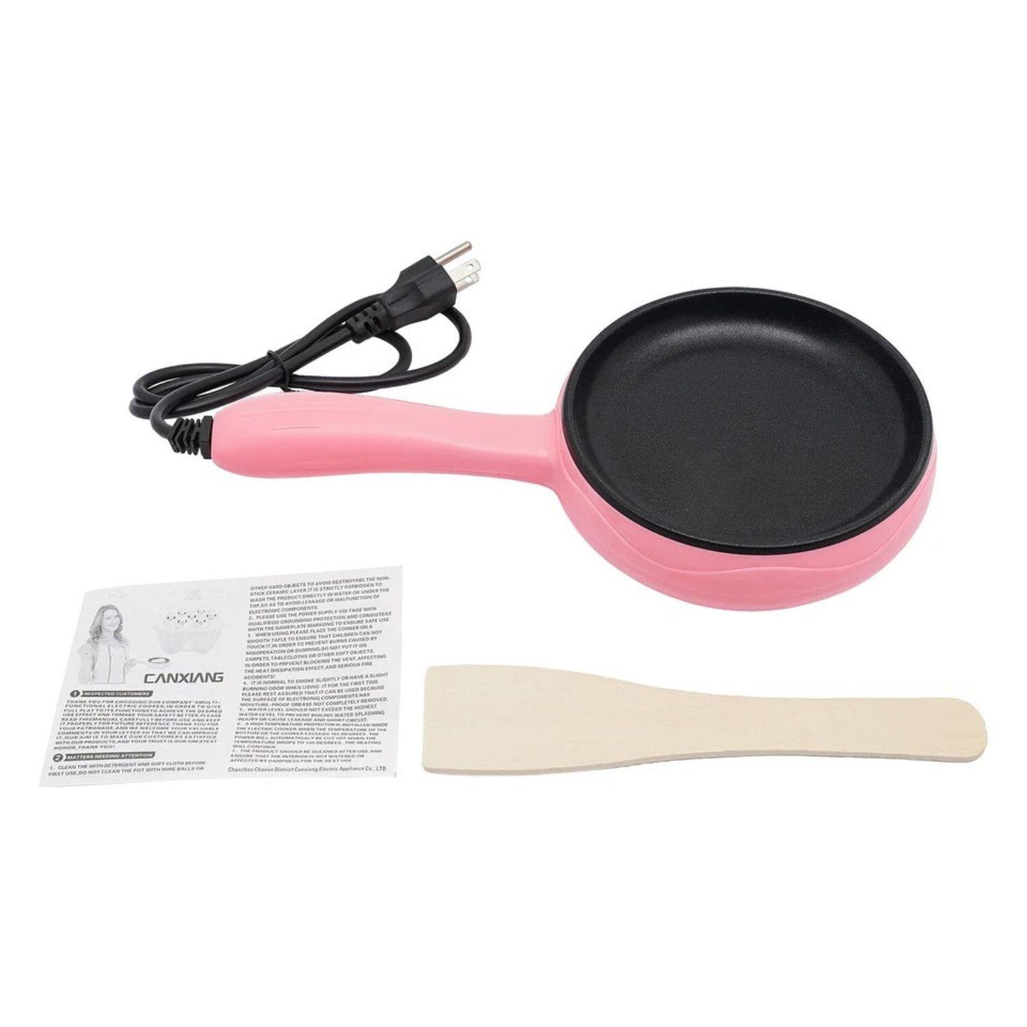 Back. Stock Preferred - 6-Inch Mini Electric Skillet - Pink.