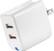 Front. Insignia™ - 2-Port USB Wall Charger - White.