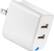 Alt View 12. Insignia™ - 2-Port USB Wall Charger - White.