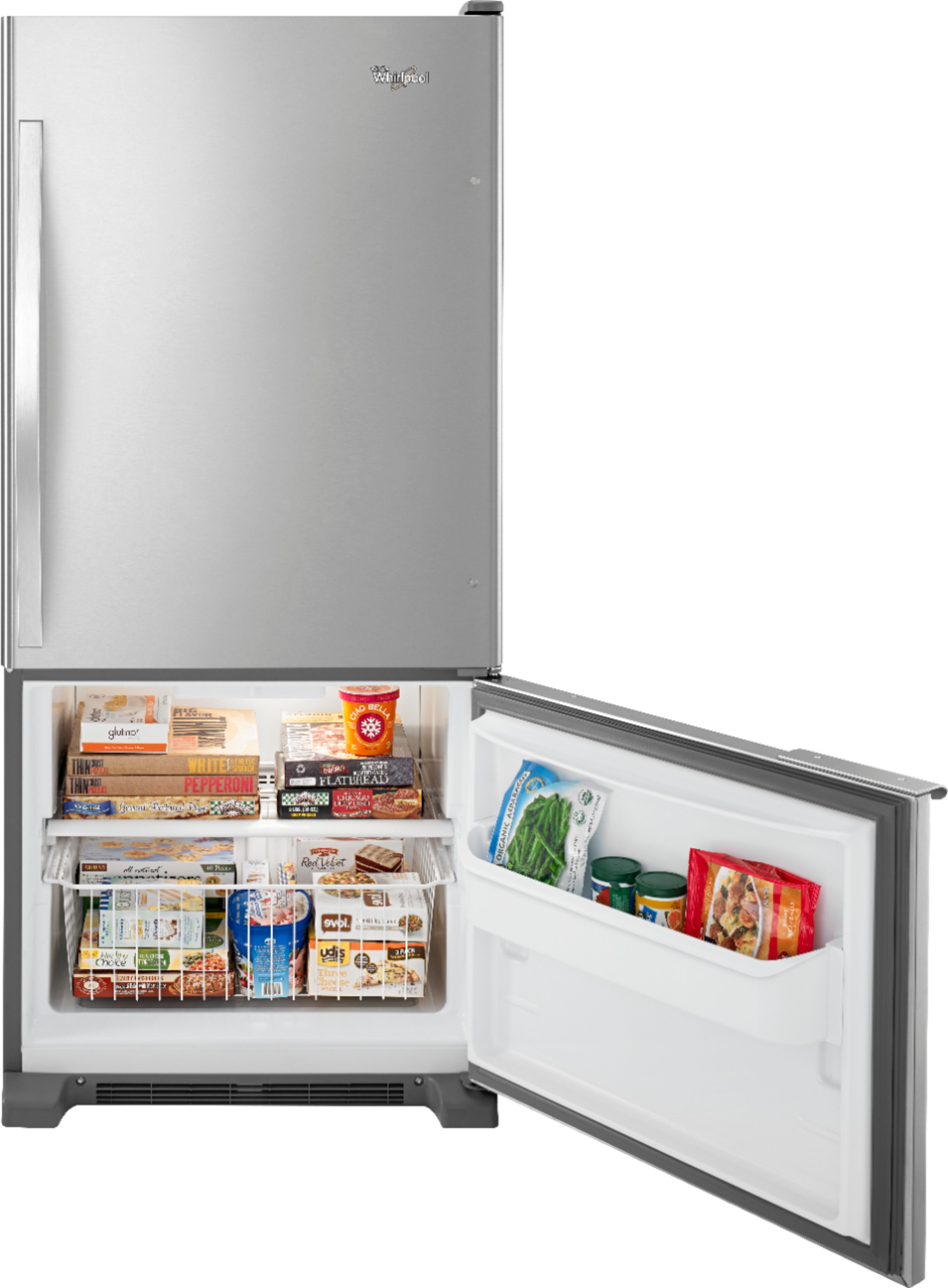 Best Buy: Whirlpool 18.5 Cu. Ft. Bottom-Freezer Refrigerator Stainless ...