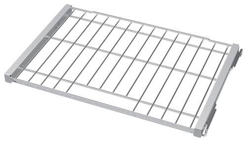Front. Bosch - Gliding Telescoping Rack for Most 30" Bosch Wall Ovens and Slide-In Ranges - Stainless Steel.