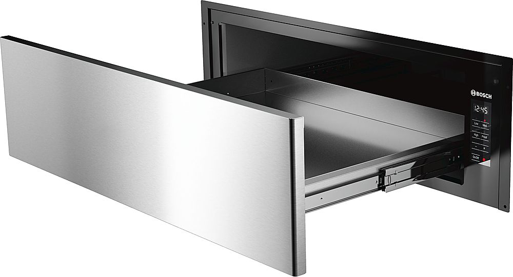 Angle View: Dacor - Professional 30" Warming Drawer - Silver Stainless Steel