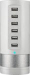 Front Zoom. Insignia™ - 6-Port USB Tower Wall Charger - White.