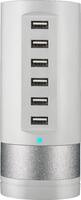 Insignia™ - 6-Port USB Tower Wall Charger - White - Front_Zoom