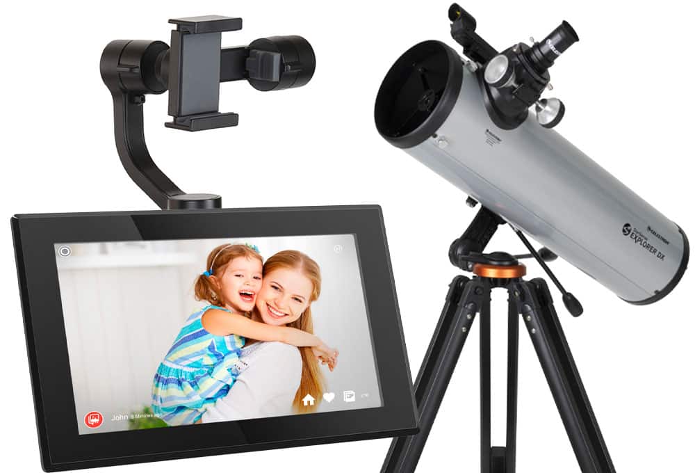 The text on the image reads "Saus S StarSerse Explorer DX 3rd Generation Mini Telescope."