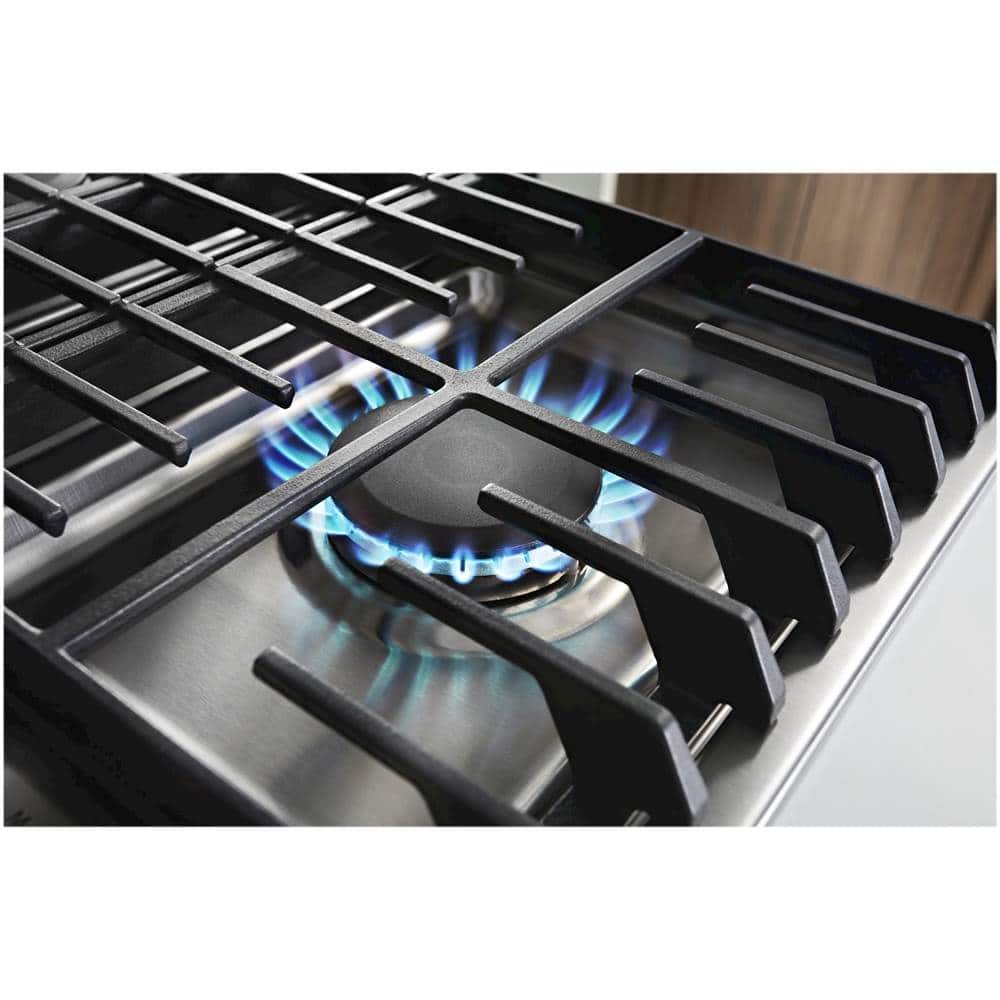 Alt View 13. KitchenAid - 36" Gas Cooktop - Stainless Steel.