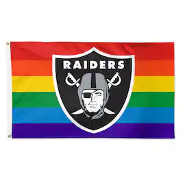 WinCraft - Las Vegas Raiders 3' x 5' Pride 1-Sided Deluxe Flag - Multicolor