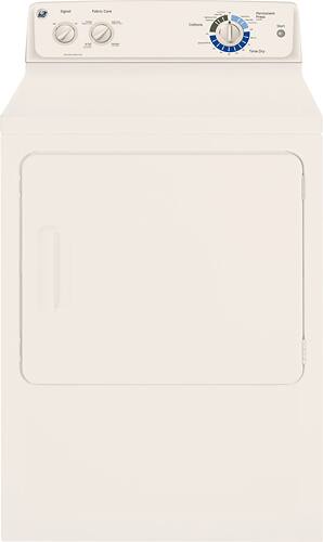 Front. GE - 6.0 Cu. Ft. 6-Cycle Gas Dryer - Bisque.