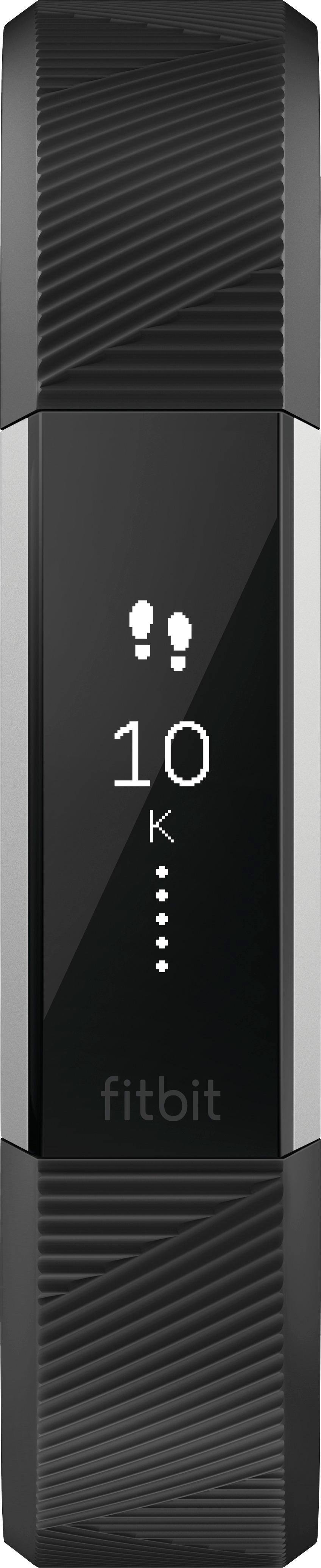 Left. Fitbit - Alta HR Activity Tracker + Heart Rate (Large) - Black.