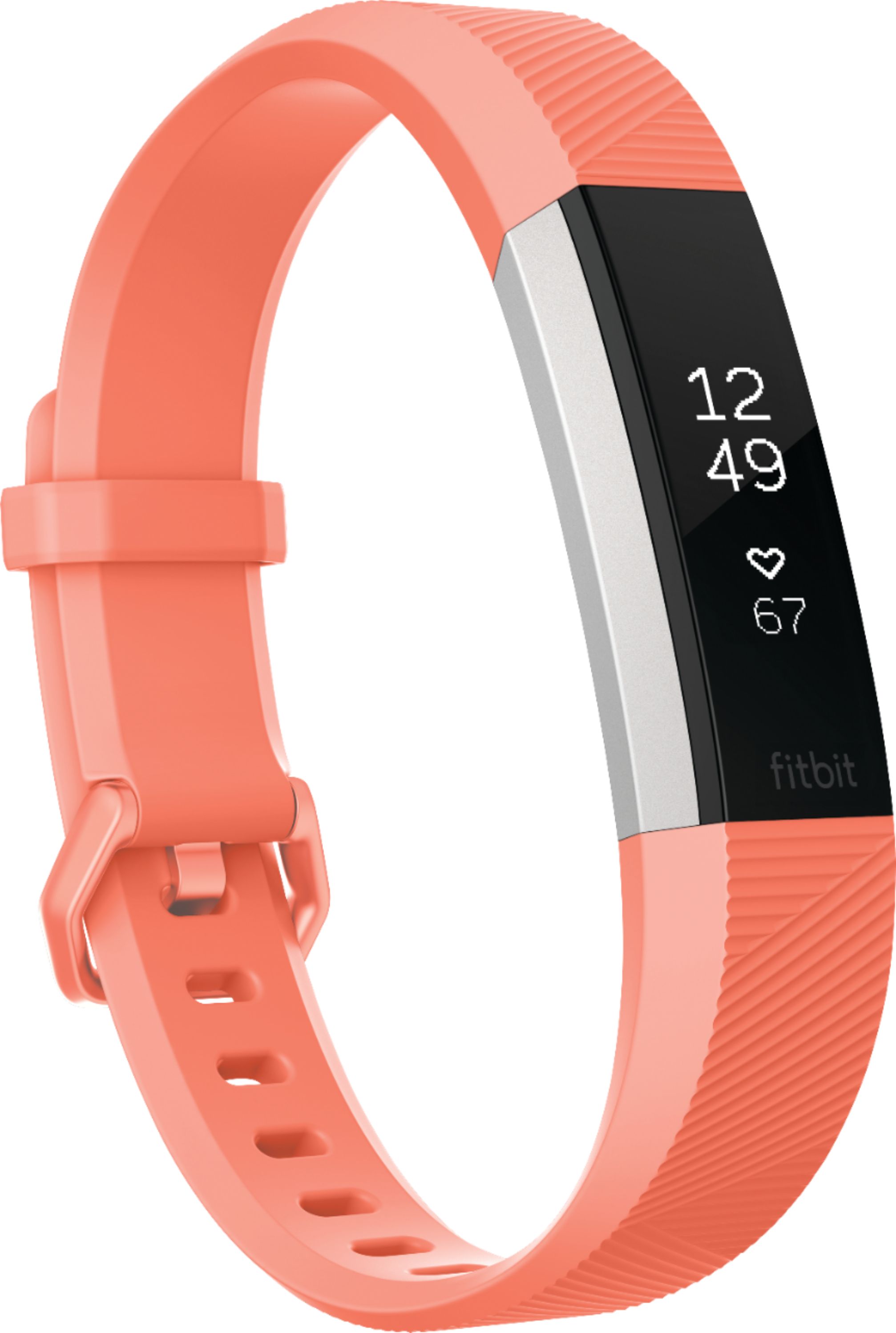 Fitbit Alta HR Activity Tracker + Heart Rate (Large) Coral - Best Buy