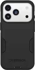 Front. OtterBox - Commuter Series Hard Shell for iPhone 17 Pro - Black.