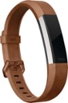 Angle Zoom. Fitbit - Alta HR Accessory Band Leather (Small) - Brown.