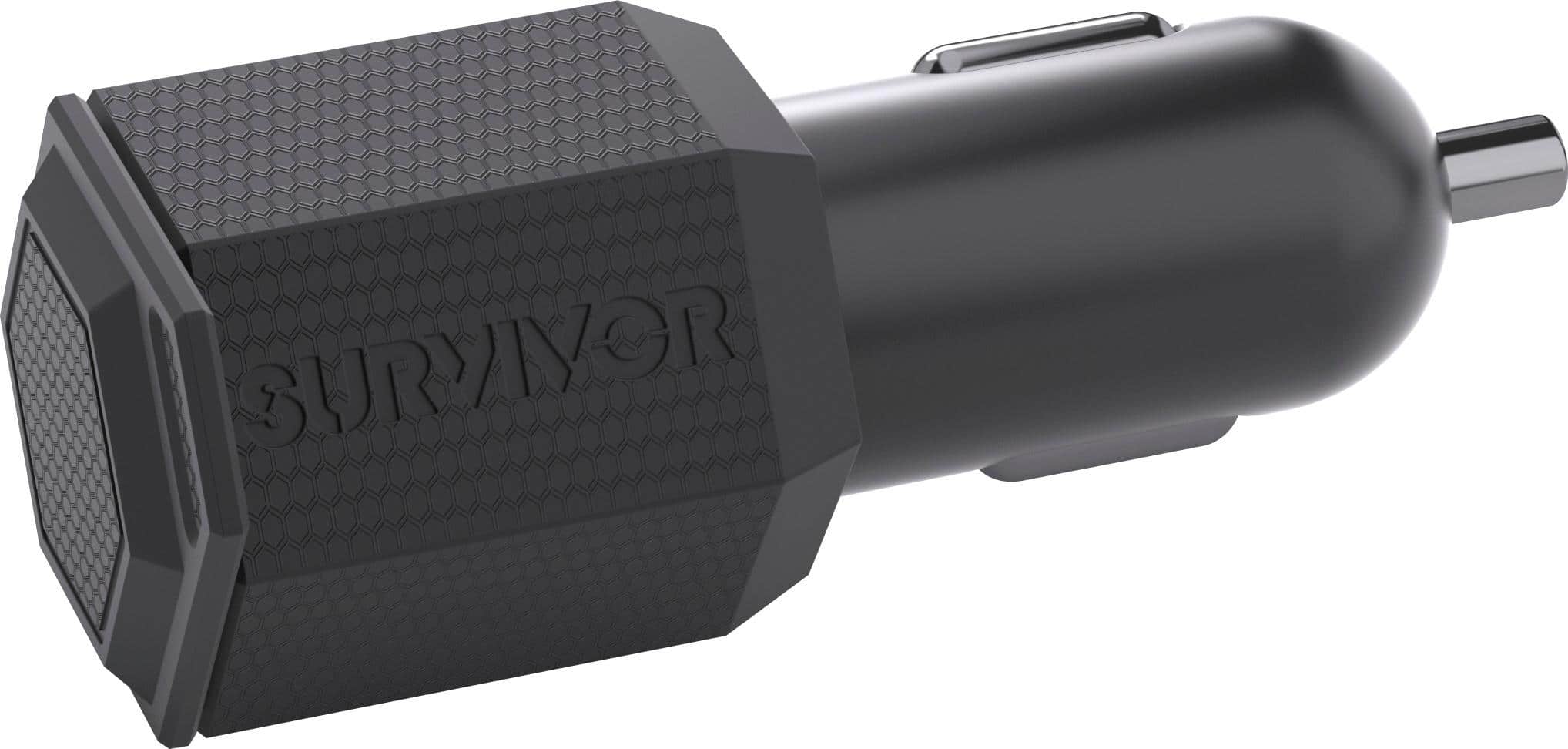 Front. Griffin - PowerJolt Vehicle Charger - Black.