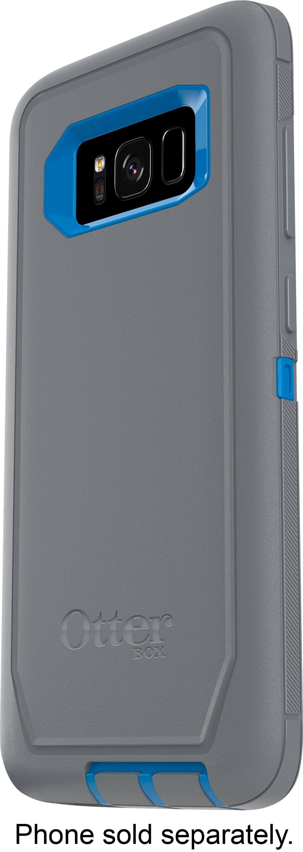 OtterBox - Defender Series Case for Samsung Galaxy S8 - Gray/blue - Larger Front