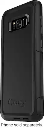 Front. OtterBox - Commuter Series Case for Samsung Galaxy S8+ - Black.