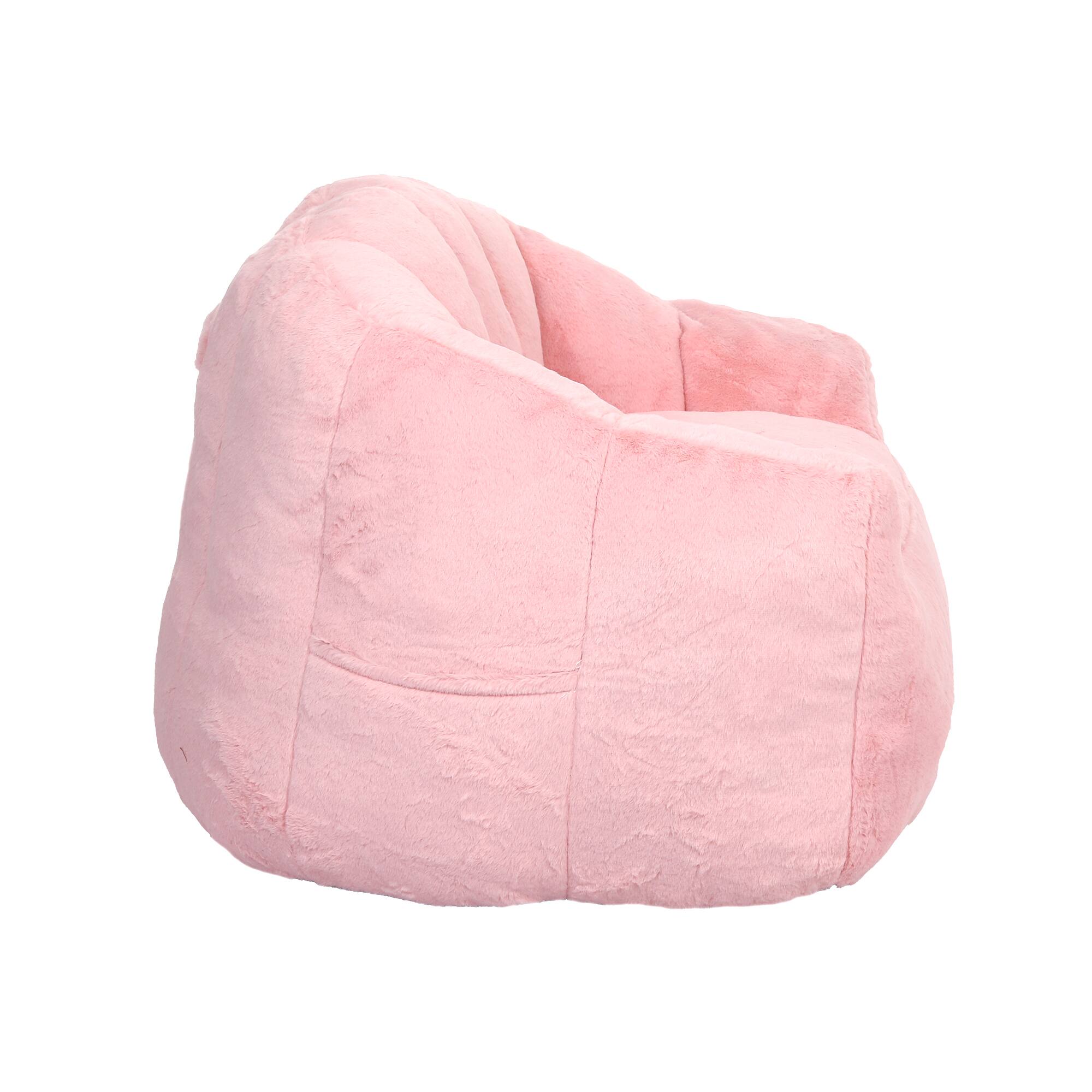 Alt View 7. GOODSILO - Bean Bag Sofa Chair with Armrests - Stuffed High-Density Foam, Lazy Comfy Chair for Adults & Kids - Pink.