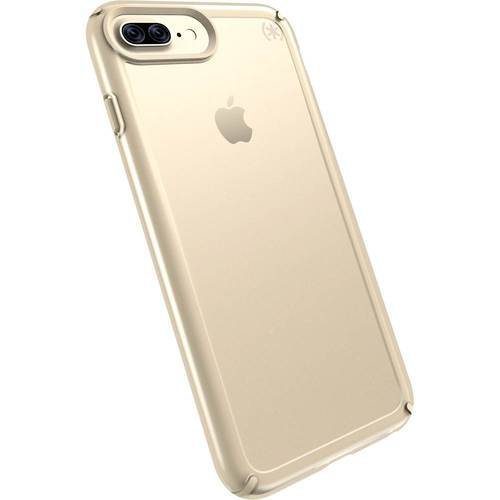 Speck - Presidio Show Case for Apple® iPhone® 7 Plus - Clear/Pale Yellow Gold - Larger Front