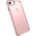 Front Zoom. Speck - Presidio Show Case for Apple® iPhone® 7 - Clear/Rose Gold.
