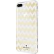 kate spade new york - Case for Apple® iPhone® 7 Plus - Clear/chevron gold foil - Larger Front