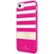 Front Zoom. kate spade new york - Case for Apple® iPhone® 7 - Cream/gold foil/stripe 2 pink.