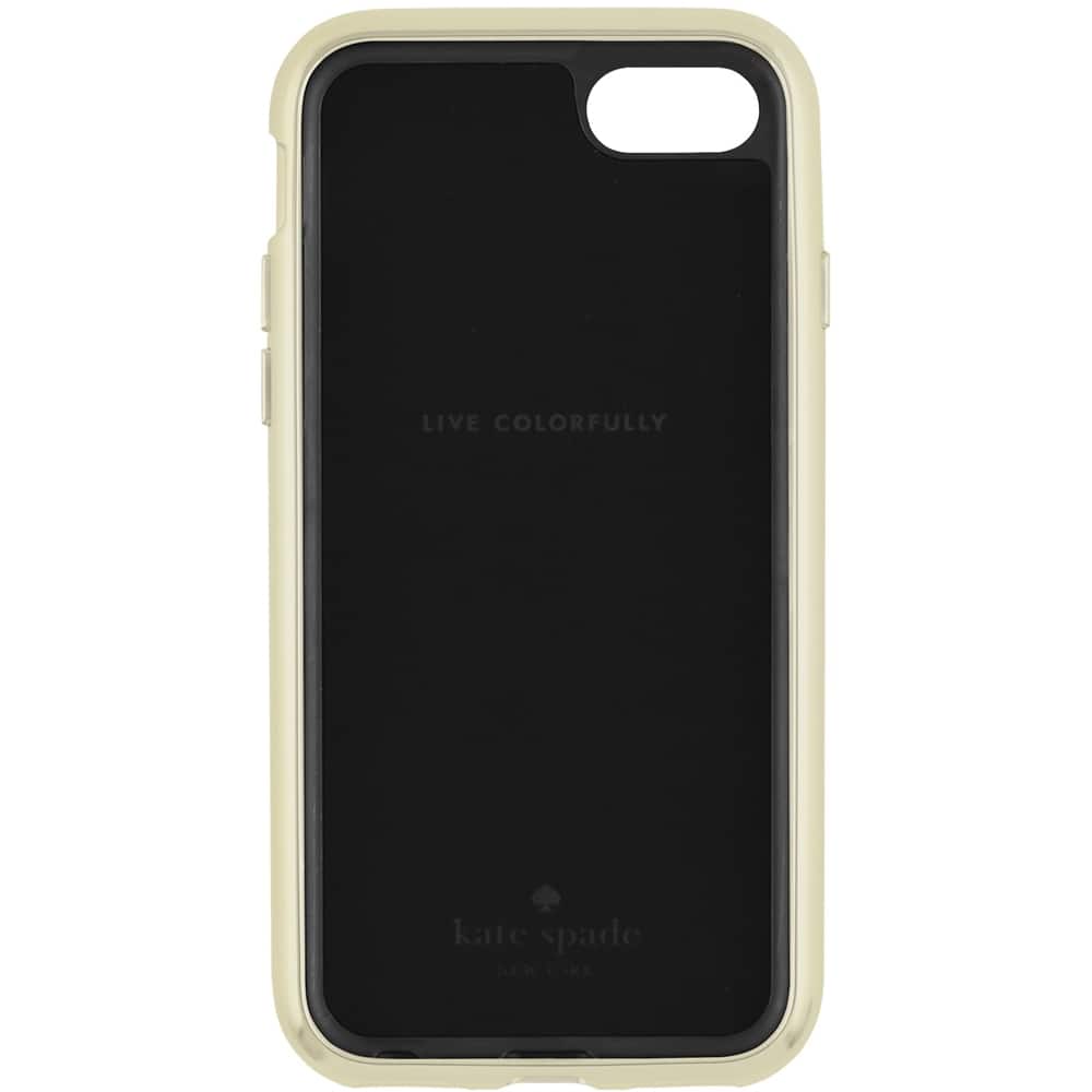 case for apple iphone 7 - gold/gold logo plate case for apple iphone 7 - gold/gold logo plate