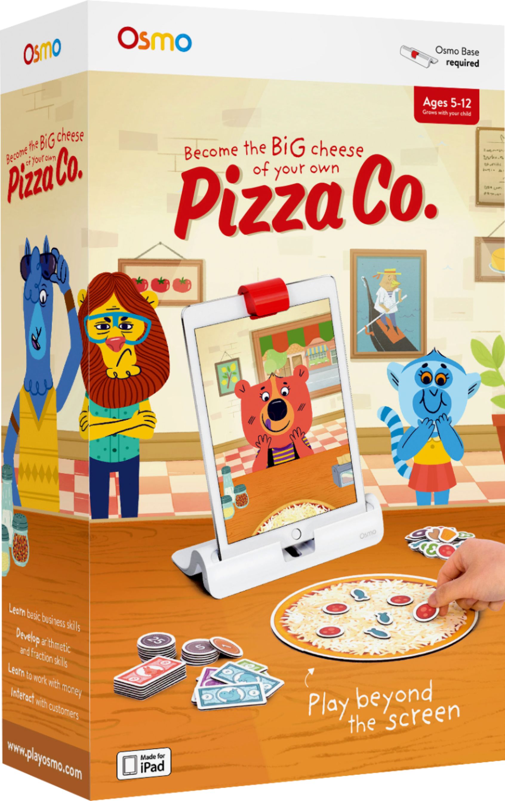 Angle View: Osmo - Pizza Co. Game - Ages 5-12 - Communication Skills & Math - For iPad or Fire Tablet (Osmo Base Required)
