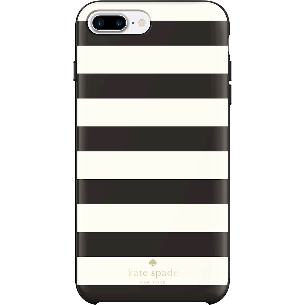 kate spade new york Protective Hardshell Case for Apple® iPhone® 7 Plus and  iPhone® 6/6s Plus Candy Stripe Cream/Black KSIPH-069-CSBLC - Best Buy