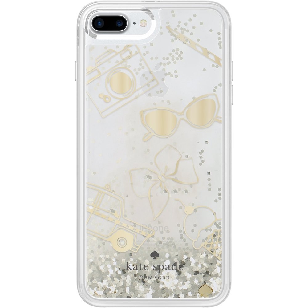 case for apple iphone 7 plus - clear/favorite things gold