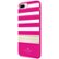 Front Zoom. kate spade new york - Case for Apple® iPhone® 7 Plus - Cream/gold foil/stripe 2 pink.