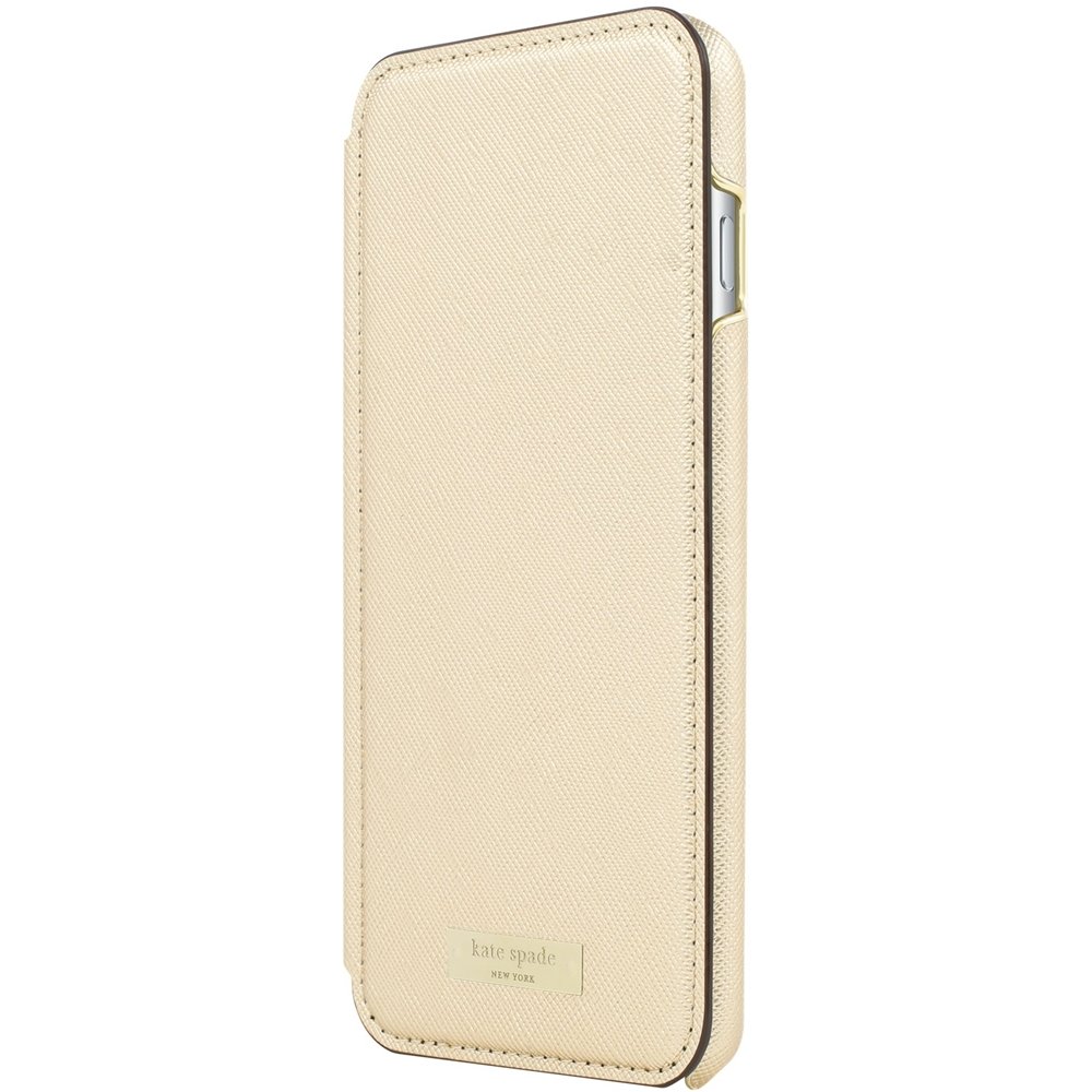 case for apple iphone 7 plus - gold/gold logo plate