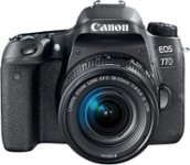 Front. Canon - EOS 77D DSLR Camera with EF-S 18-55mm IS STM Lens - Black.