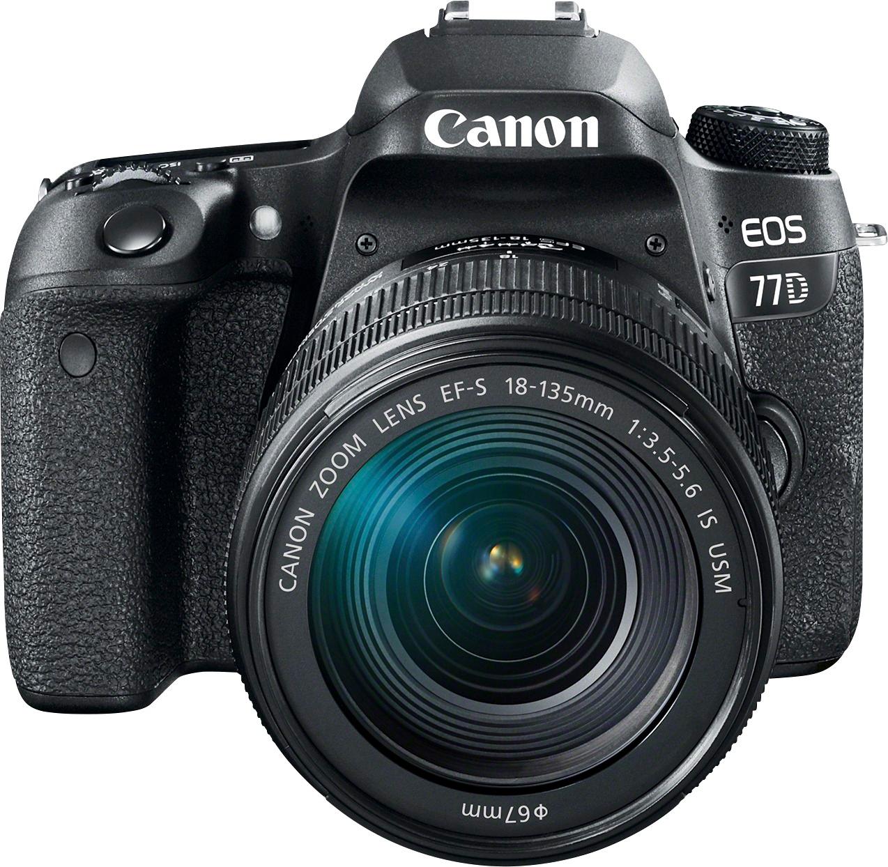 biologie na school zwaarlijvigheid Best Buy: Canon EOS 77D DSLR Camera with EF-S 18-135mm IS USM Lens Black  1892C002
