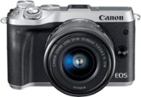Front Zoom. Canon - EOS M6 Mirrorless Camera with EF-M 15-45mm f/3.5-6.3 IS STM Zoom Lens - Silver.