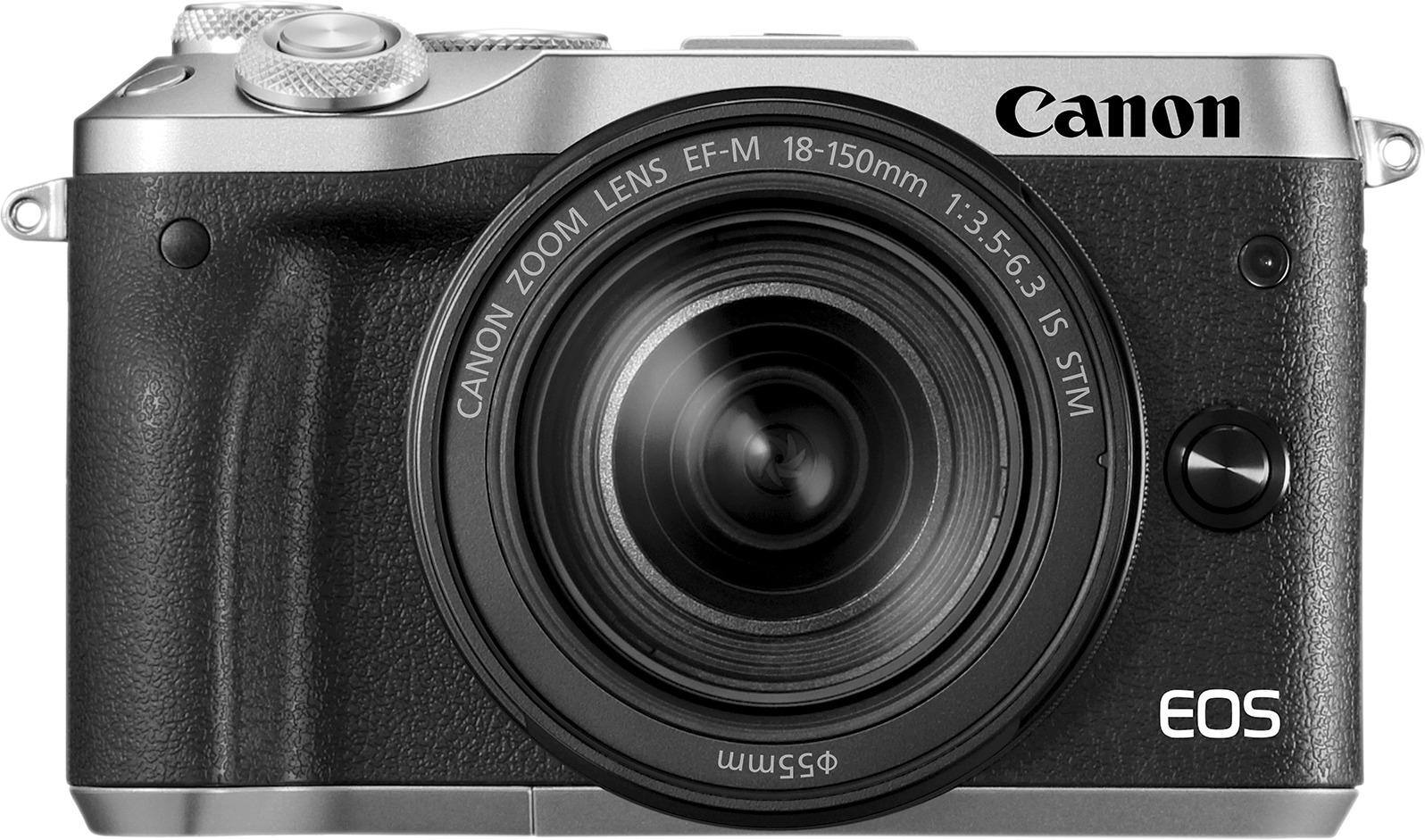 Canon Eos M6 Mirrorless Camera With Ef M 18 150mm F 3 5 6 3 Is Stm Zoom Lens Silver 1725c021 Best Buy