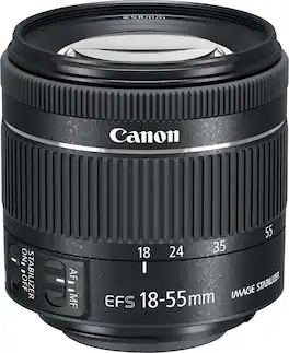 Canon - EF-S 18-55mm f/4-5.6 IS STM Zoom Lens for EF-S mount cameras - Black