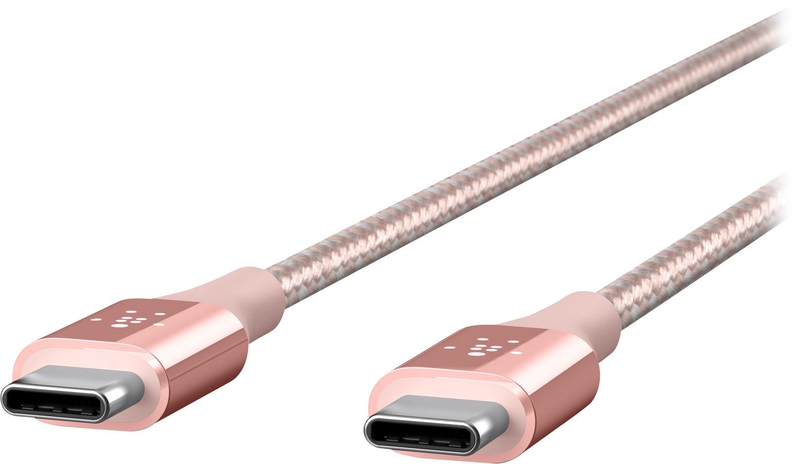 Belkin Mixit DuraTek USB-C Cable (USB Type-C) 4Ft Rose Gold
