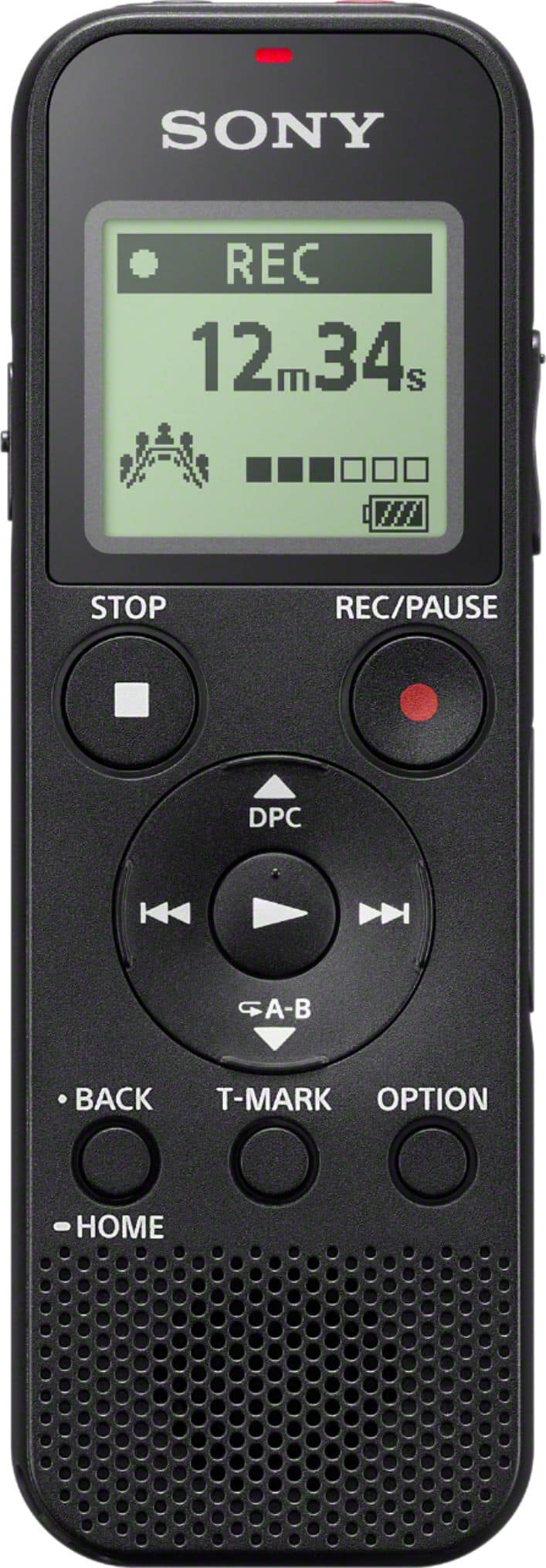 Front. Sony - PX Series Digital Voice Recorder - Black.