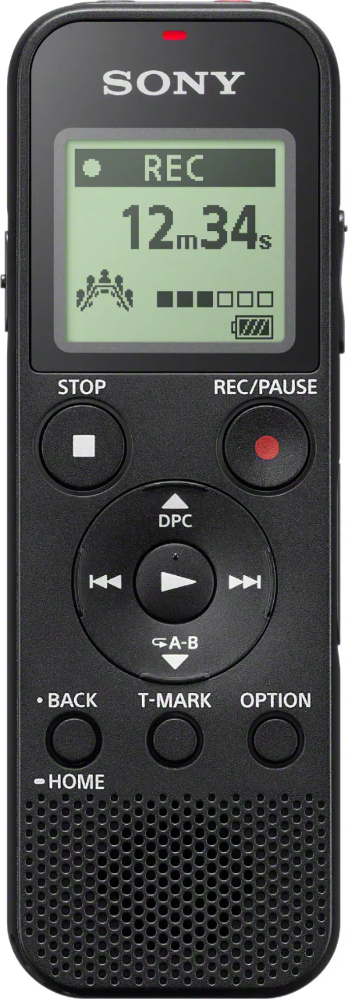 Front. Sony - PX Series Digital Voice Recorder - Black.