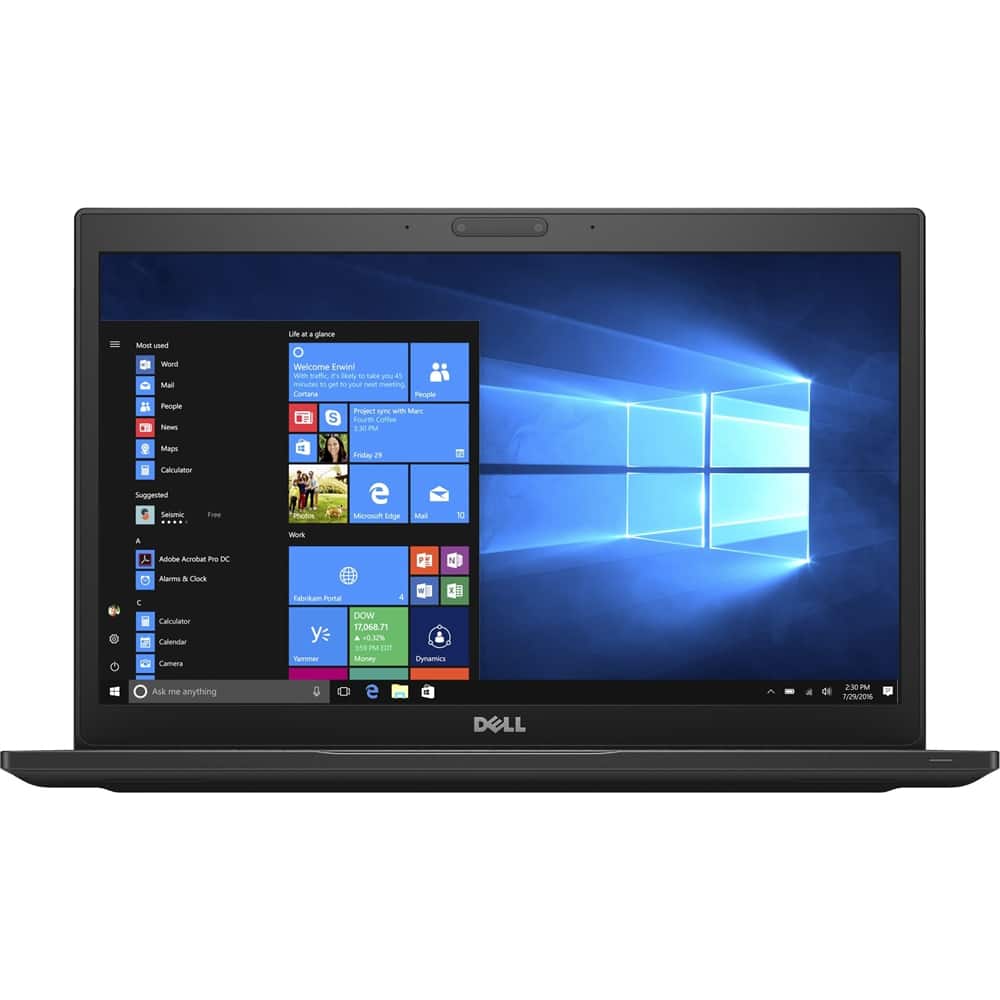 Dell - Latitude 14" Laptop - Intel Core i7 - 8GB Memory - 256GB Solid State Drive - Black - Larger Front