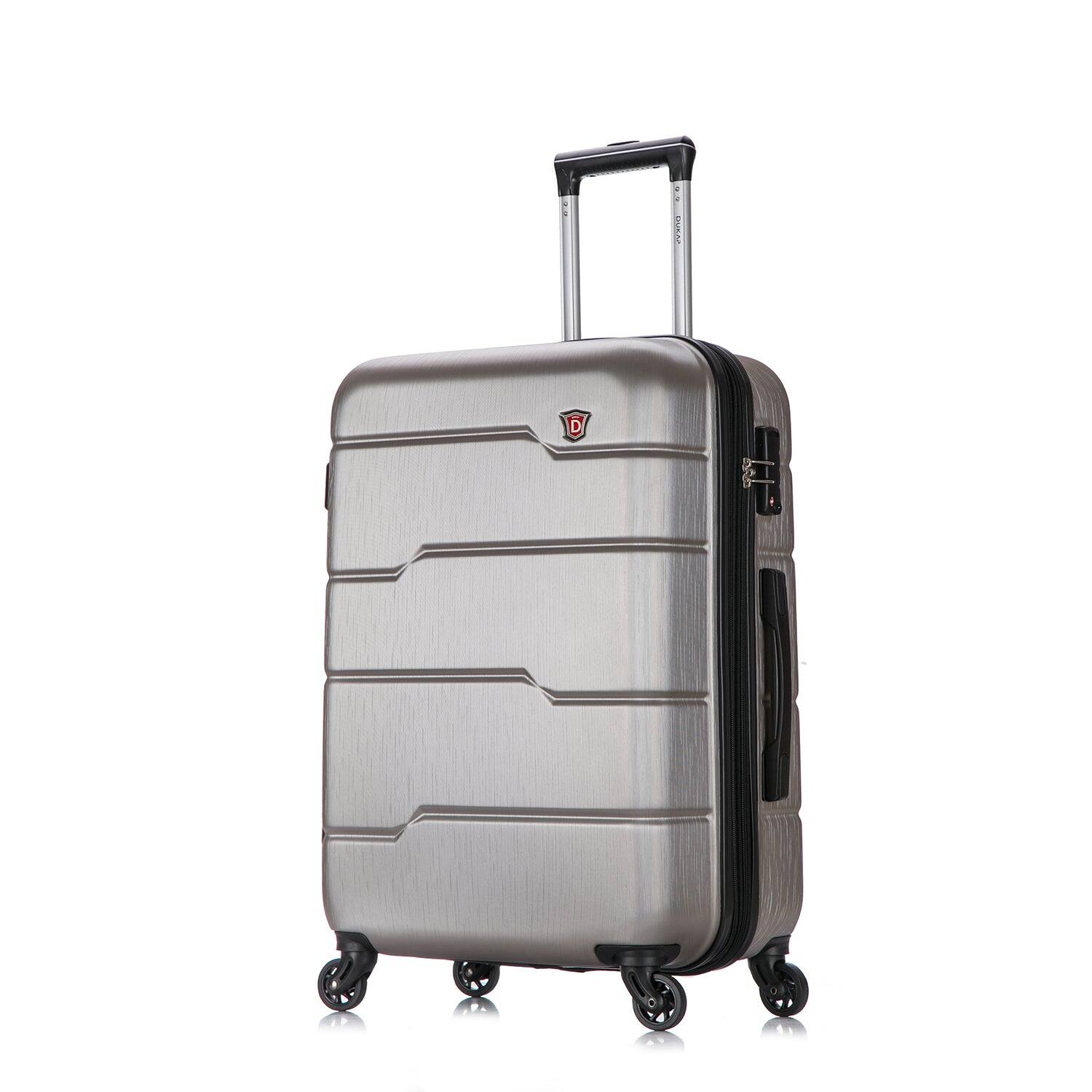 DUKAP - Rodez Lightweight Hardside Spinner Luggage 24" - Silver