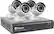 Front. Swann - PRO SERIES HD 4-Channel, 4-Camera Indoor/Outdoor Wired 1TB DVR Surveillance System - Black/white.